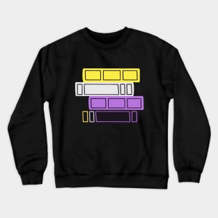 Nonbinary Book Pride Stack Crewneck Sweatshirt